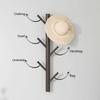 1PC Wall-mounted Coat Rack Creative Coat Rack Bedroom Wooden Hook Modern Solid Wood Simple 4 Hooks