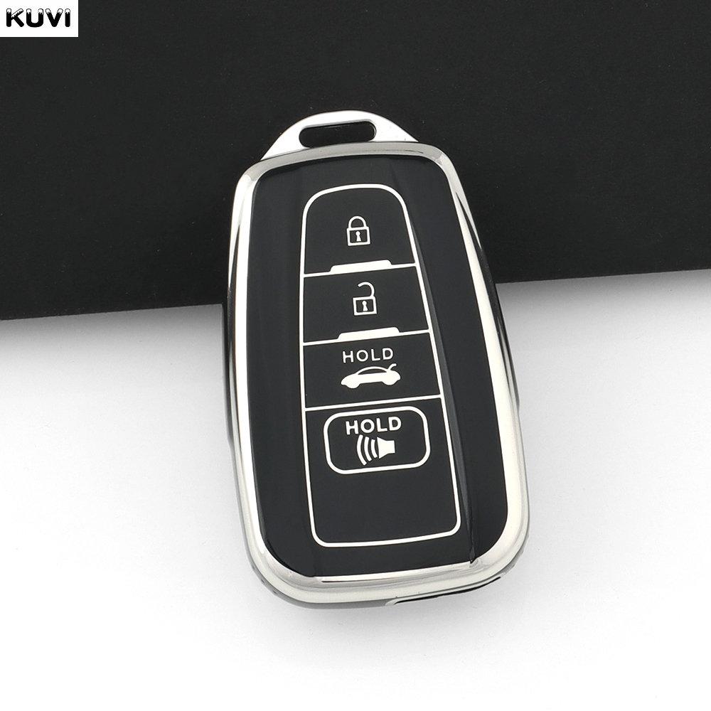 

4 Buttons Tpu Remote Car Key Case Cover For Toyota Chr Camry Corolla Rav4 Highlander C-Hr Prius Land Cruiser Prado Key Chain Fob