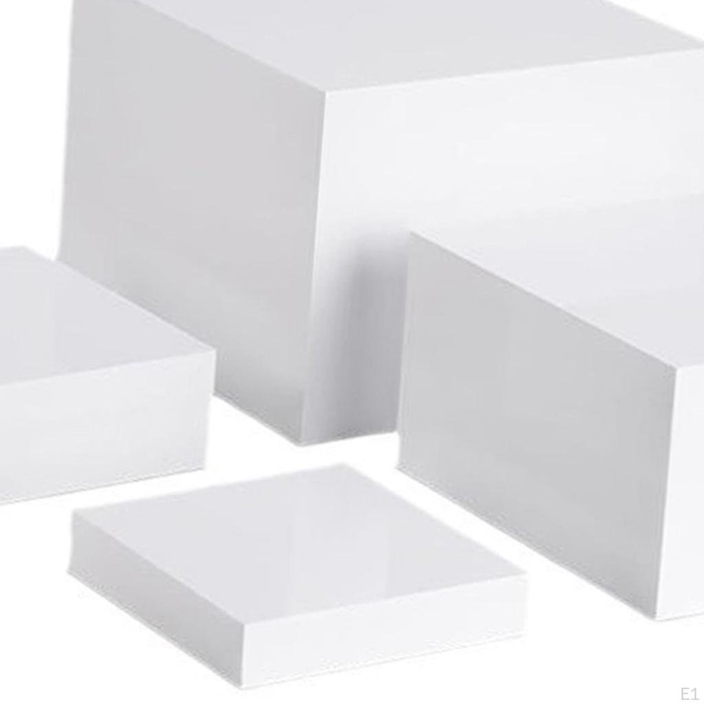 4x Buffet Riser Cube Display Nesting Acrylic Cake Food Stand for Candy Brunch