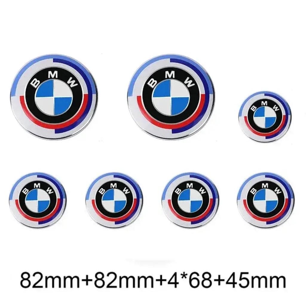 Per BMW Hot 2025 7 Pezzi Emblema Distintivo Cofano Anteriore Posteriore Bagagliaio Auto Per Edizione del 50° Anniversario E36 E46 E53 E90 E60 E93 E87 G01 G20 X3
