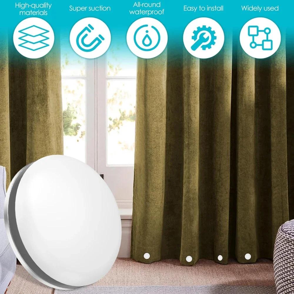 Magnetic Curtains Weights Clip Windproof Shower Curtain Liner Weights Reusable Fridge Tablecloth Curtains Drapery Magnet Button