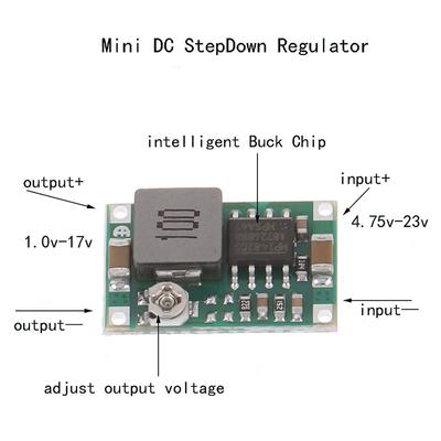 3A Mini Dc-Dc Step Down Konverter Spannungsregler 5V-23V bis 3,3V 6V 9V 12V