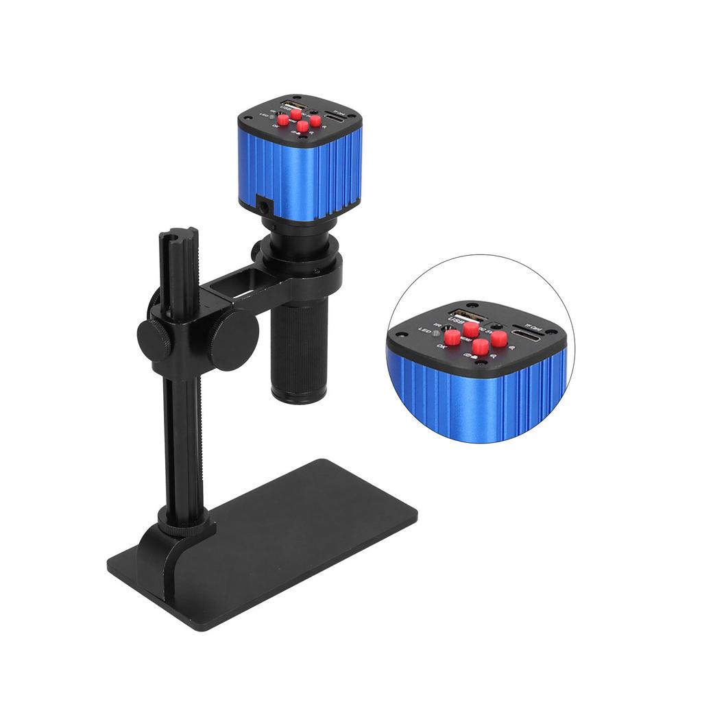 24MP 1080P 60FPS Industrial Video Microscope Camera with 120X Adjustable Lens AC 100‑240VEU Plug