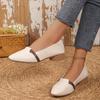 Spring/Fall Versatile Soft Leather Women's Shoes French Vintage Low-Heel Chunky-Heel Loafers Soft Sole Pointed Toe Low-Cut