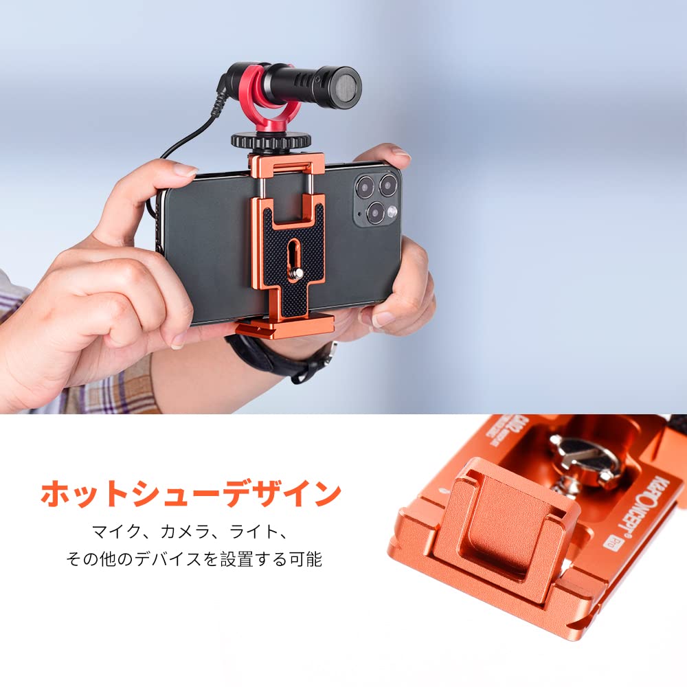 Concept Quick Release Aluminum Adapter Plate for and Compatible with All Heads K&F Plate, Cameras, Smartphones, Arca-Swiss 1/4" Screws, 3-Way