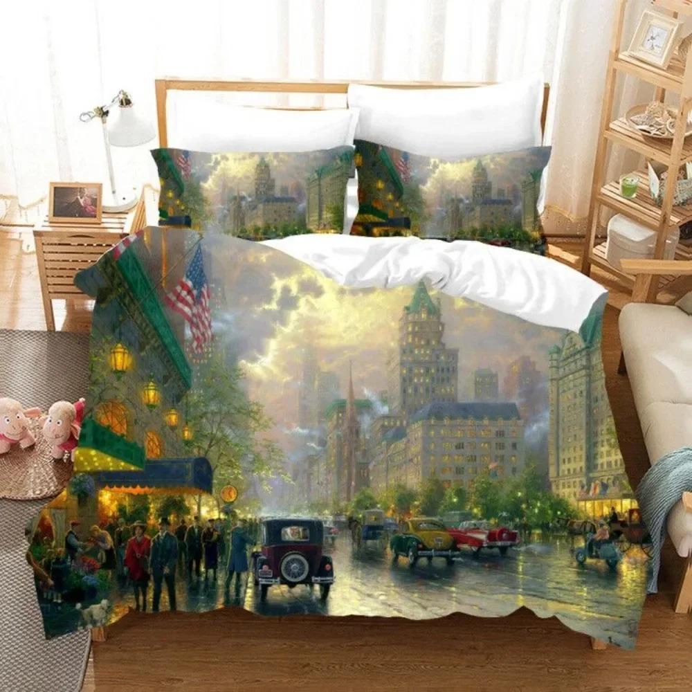 Oil Painting Van Gogh Star Sky Bedding Set Bedroom Soft Modern Bedspreads Comefortable Duvet Cover Quilt Cover And Pillowcase