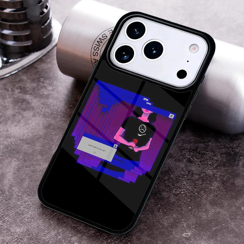 Vaporwave Aesthetic Sad Anime Phone Case For iPhone 17,16e,15,14,13,12,11,Mini,Pro,MAX soft Silicone Cover