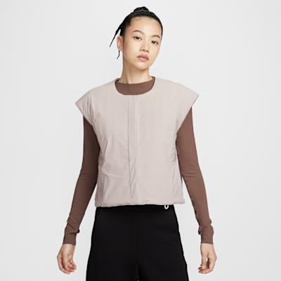 Nike Tank Tops Women s Khaki Crew Neck Moderate Other S