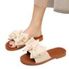 Mode 2024 Neue Schuhe für Damen Mode Damen Hausschuhe Schuhe mit Schmetterlingsknoten Damen Flache Pantoletten Damen Lässige Strand-Flip-Flops Damen
