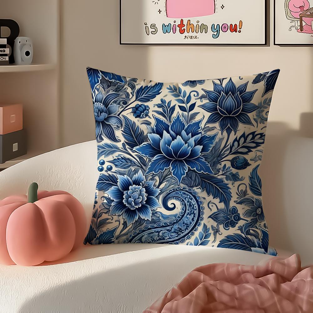 Vibrant Intricate Indonesian Art BBadik Indonesia Cushion Cover Pillowcase Short Plush Invisible zipper Room Sofa Cushion Cover