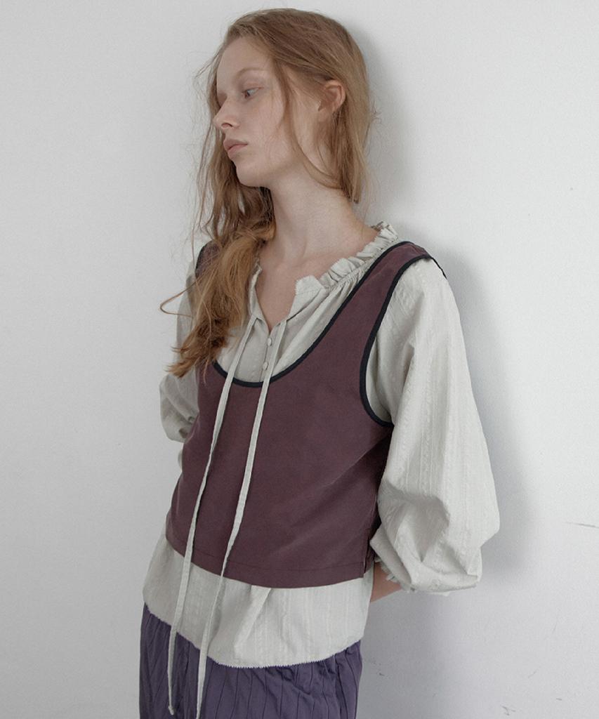 TOAVE Cupro Contrast Bustier Top (Purple)