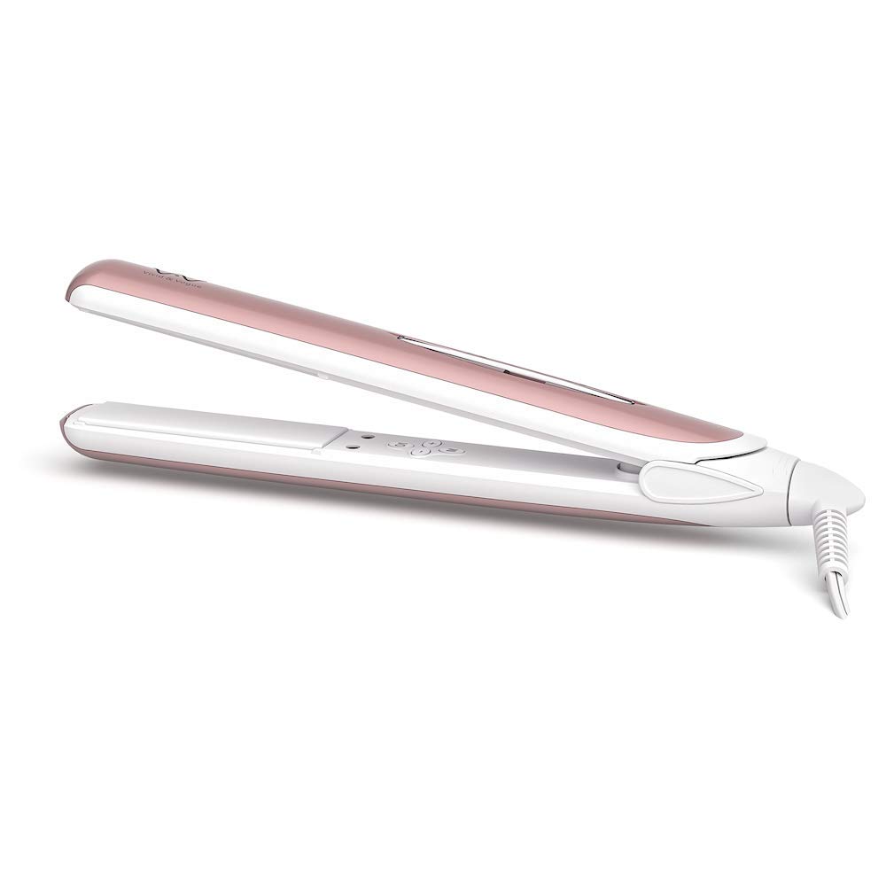 VAV Hair Iron Professional Specification 140~230℃ Straight & Curling Iron Popular 140~230℃ Digital Button Type (Pink)
