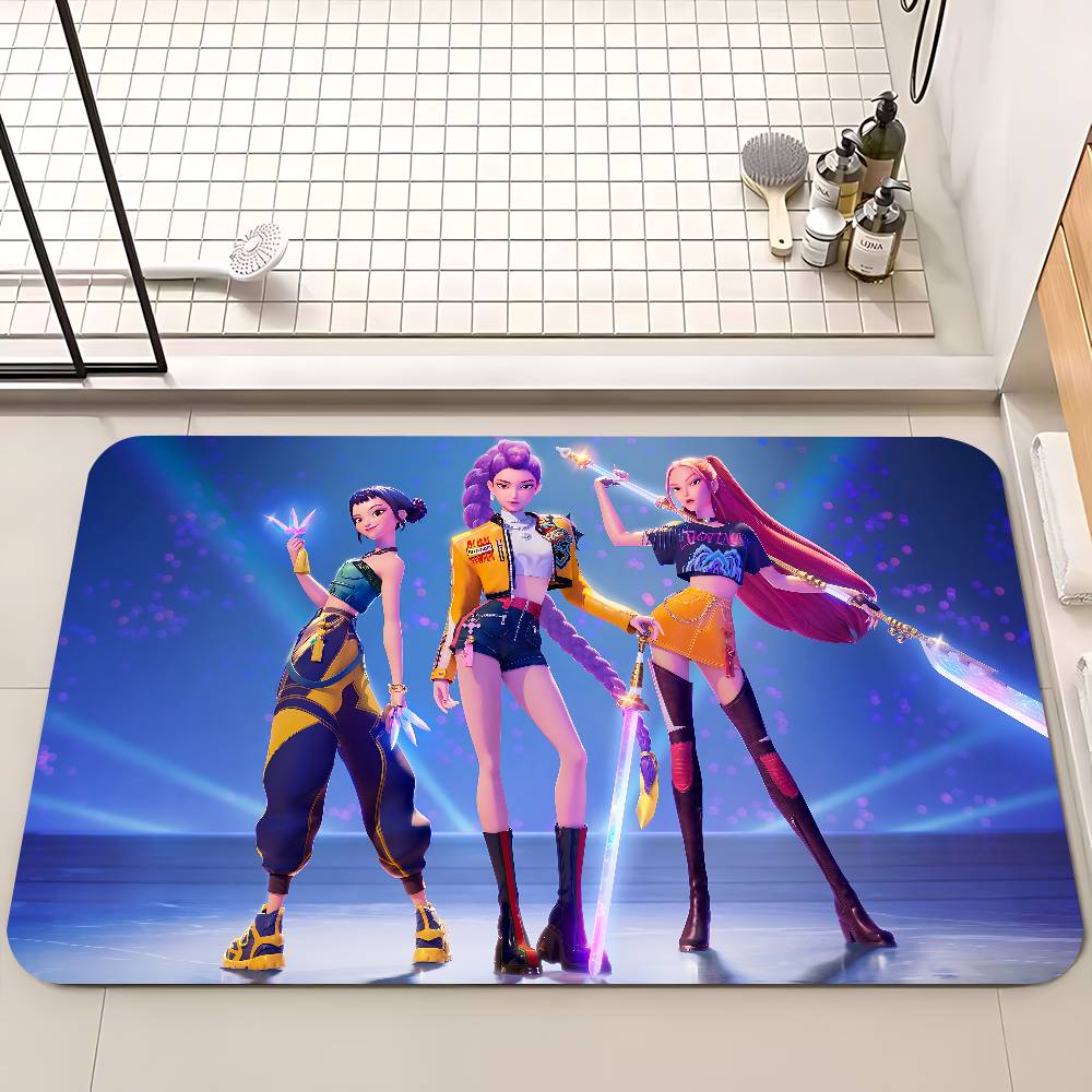 

Kpop Демон Аниме H-Охотники Коврик для пола Нескользящий Коврик для прачечной Декор для прачечной Балкон Детская Гостиная Прикроватные коврики 40x60 cm