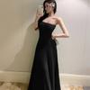 Green Slim Waist Sexy Tube Top Knitted Long Dress High-end Seaside Vacation Dress Women