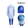 Costume Cosplay Personaggio Joy Inside Out 2 Cartone Animato Anime Set di Vestiti per Bambini e Bambine con Maschera Festa di Halloween Compleanno Tuta Cosplay Set