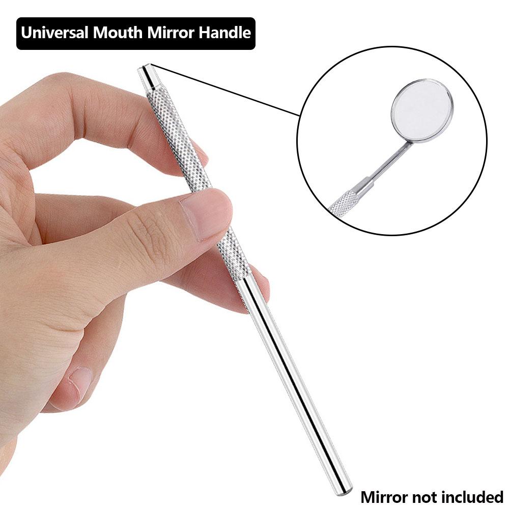 Dental Mouth Mirror Handle Reflector Odontoscope Handle Stainless Steel Handle Dentist Oral Care Tools