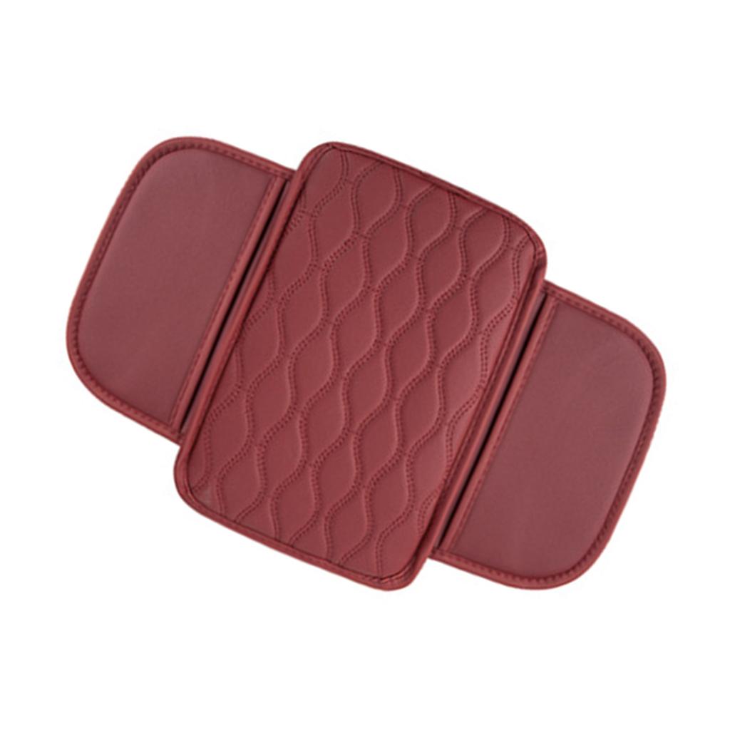 Automotive Interior Accessories Car Center Console Leather Armrest Cover Cushion with 2 Storage Bags Quick Installation