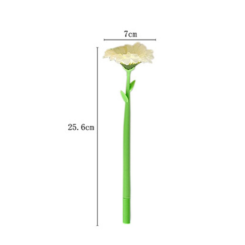 Silicone Writing Pen Simulated Gardenia Wedding Sign-in Pen DIY Floral Gel Pen  for Student's Gift