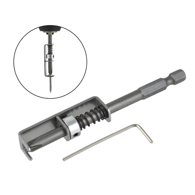 Spring Loaded Alignment Screwdriver For Plastic Woodworking Metalworking With Ergonomic Grip Aluminum Alloy Construction
