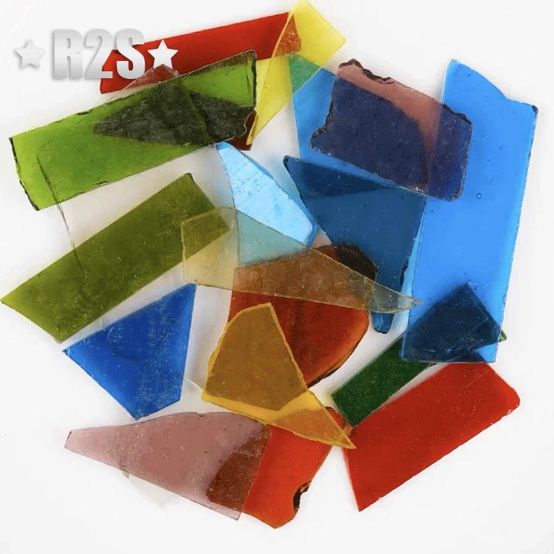 100g Mosaic Tiles Stained Glass Mosaic DIY Handmade Coaster Mosaic Puzzle Making Art Wall Decoration Supplies Mixed Arte