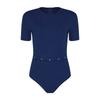 Damen Adaptiver Body Kurzarm Zugang für Ernährungssonde Druckknöpfe Bauchbereich Spezielle Bedürfnisse Jumpsuit