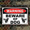 Cuidado com o Cão Guarda de Segurança Placa de Metal Estanhado Sem Moldura Placa de Aviso para Decoração de Casa