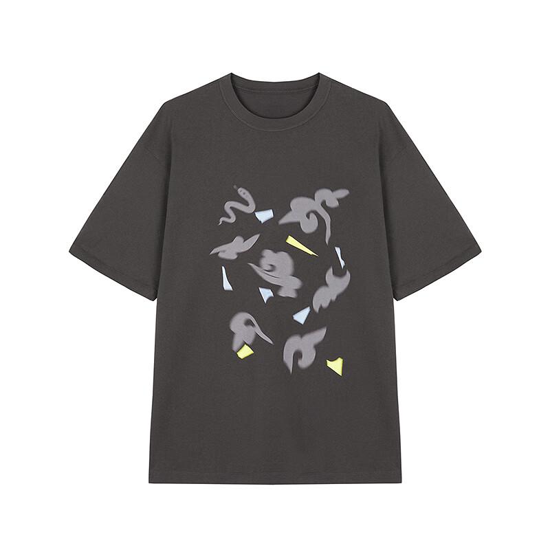 JNBY Spring/Summer Traditional Print Loose Cotton T-Shirt