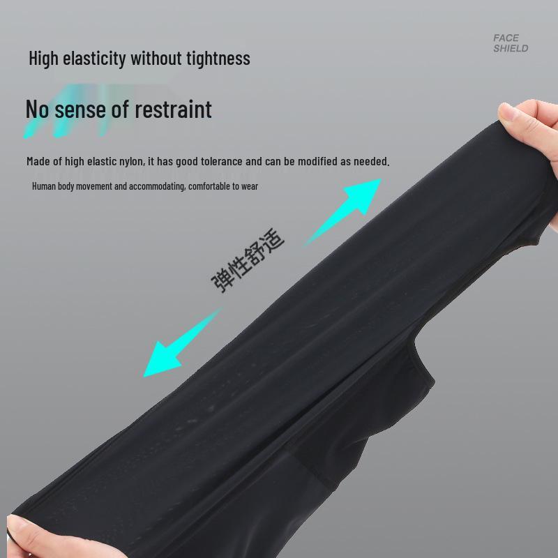 Silicone Non-slip Cycling Helmet Liner & Sun Protection Ice Silk Face Mask