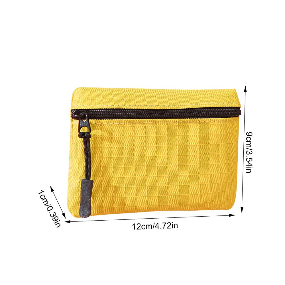 

Portable Bag Credit Card Holder Mini Cute Purse Oxford Cloth Coin Purse Women Zipper Coin Pouch Key Earphone Data Cable Card Bag жёлтый