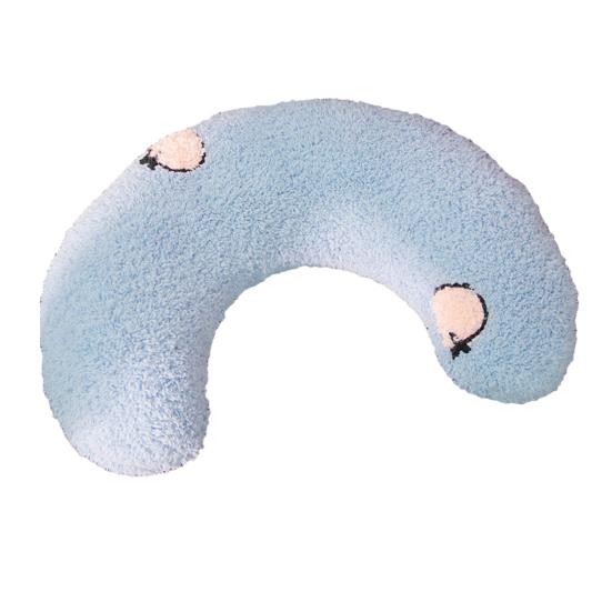 Almofada Calmante para Animais de Estimação Almofada Macia para Cama de Cachorro Suporte de Pescoço em Forma de U Almofada Pelúcia Fofa Meia Rosquinha Almofada para Animais de Estimação para Cães Pequenos Gatos