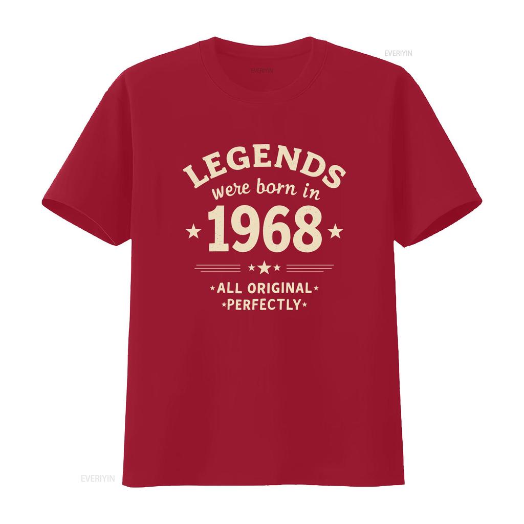 Vintage Retro 1968 Birthday Legends Born Slogan Print Casual T Shirt Vintage Designer Clothes Versatile Comfortable