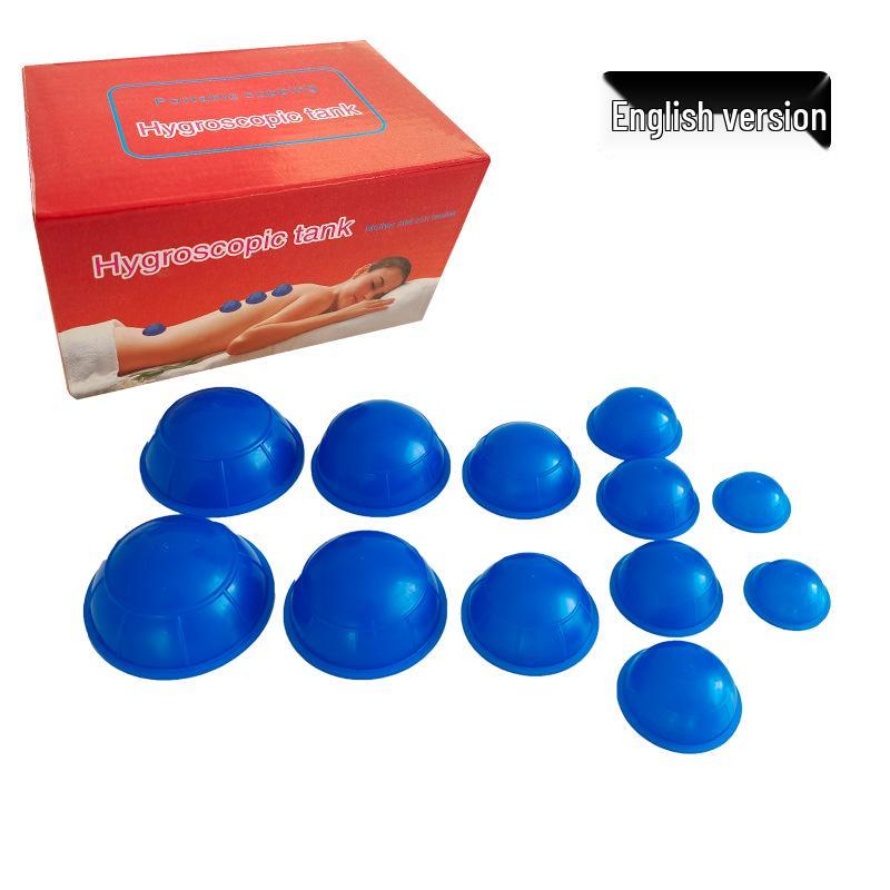 Schröpfset aus Silikon: Feuchtigkeitsabsorbierendes 12-teiliges Mutter-Kind-Unterdruckgerät