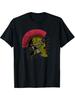 Spartanerhelm Griechischer Schriftzug T-Shirt 100% Baumwolle Rundhals Kurzarm Sommer Lässig Herren T-Shirt Streetwear - Herren Sommer C...