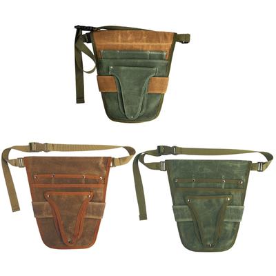 Garden Tool Belt for Women Men Waxed Canvas Tool Belt Bag Gardener Farmer Tools Waist Pouch for Electrician Carpenter