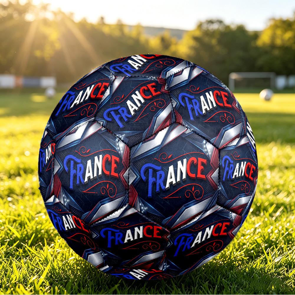 France Football Printed Size 5 Soccer Ball Wear Resistant Standard Adult Training Football Fan Gift for Indoor Outdoor Match Sports