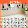 Elegant 4 Letters Love Home Furniture Mirror Tiles Wall Sticker For Stylish Decor