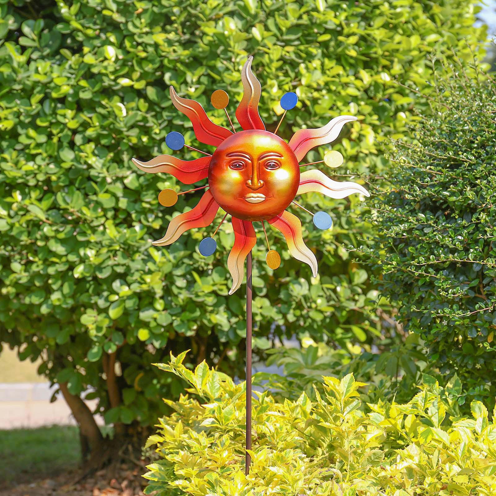 Creative Abstract Spinners with Stake Metal Garden Spinner Wind Mill for Outdoor Yard Lawn