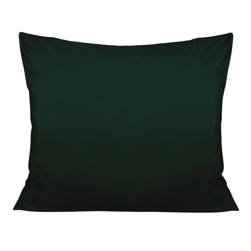 70x80 Cotton Satin Pillowcase, Bottle Green, Plain