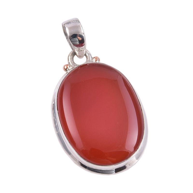Natural Carnelian Gemstone Handmade 925 Solid Sterling Silver Pendant 1.50" L6r45