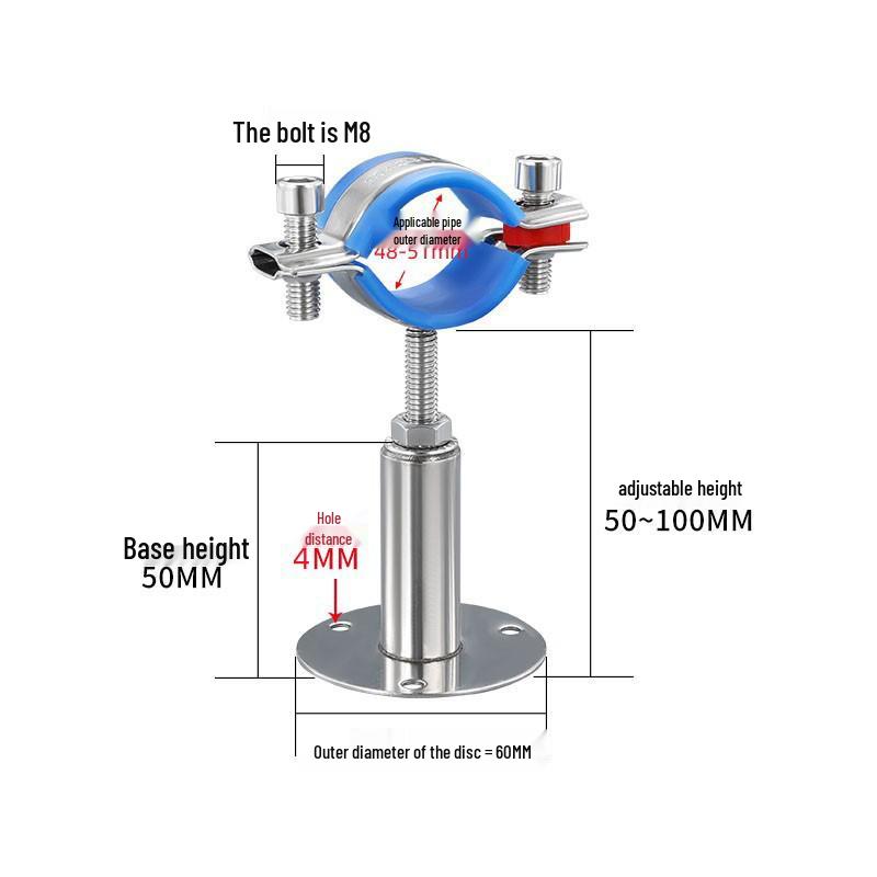 Stainless Steel Pipe Fixing Bracket Clamp for Gas and Water Pipes