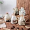 Style Creative with Bamboo Lid Ceramic Cruet Pot Spice Jar Condiment Container Seasoning Box