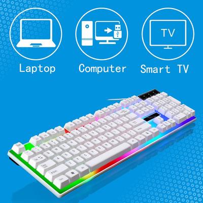 Xiao Jian Mechanical Keyboard and Mouse Set Color : B Notebook Desktop Computer Esports Game Backlight Keyboard USB Interface 104 Key Keyboard