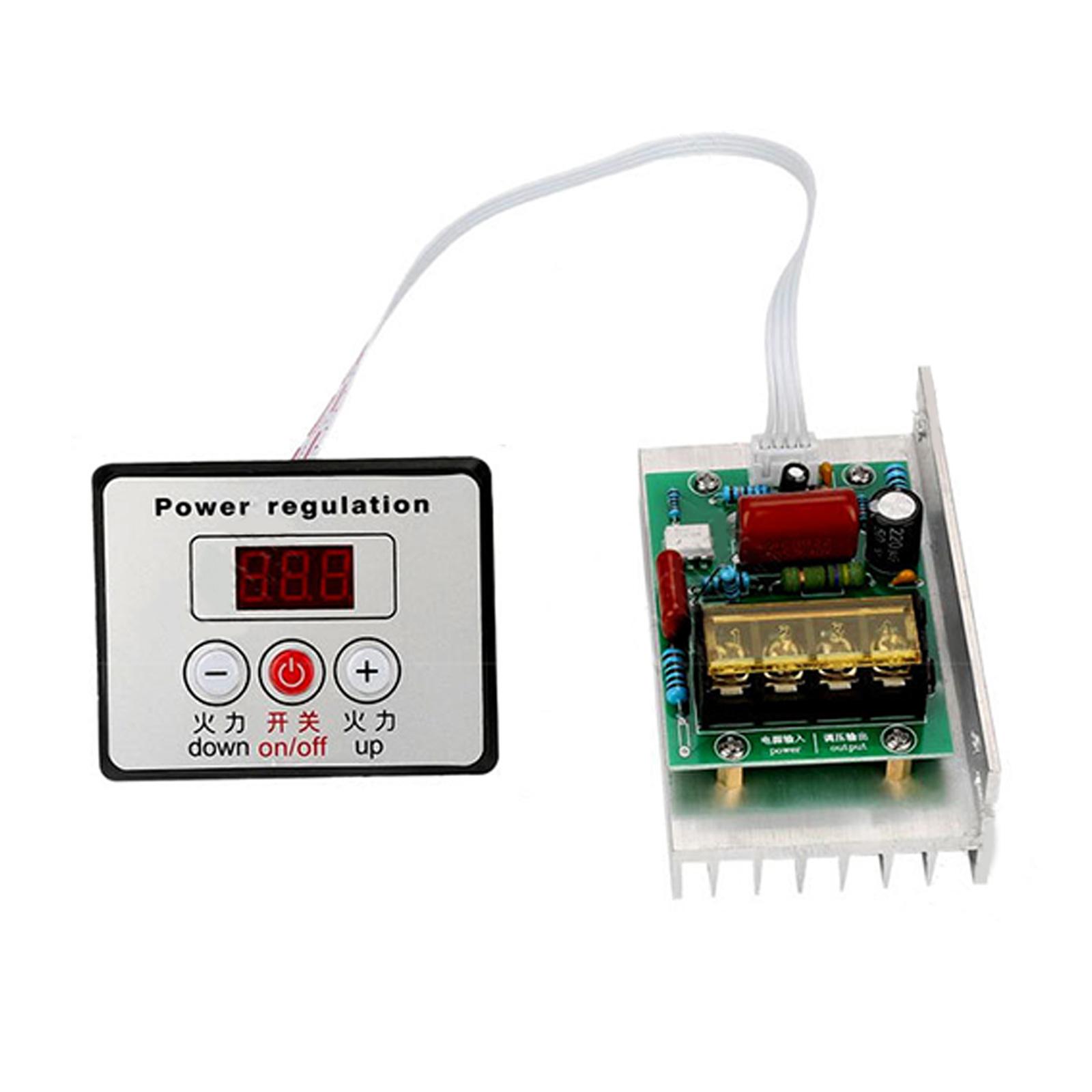 

AC220V 8000W Високопотужний Цифровий SCR PWM Регулятор Швидкості Двигуна Регулятор Напруги Керування Затемненням Атеперація Міцний