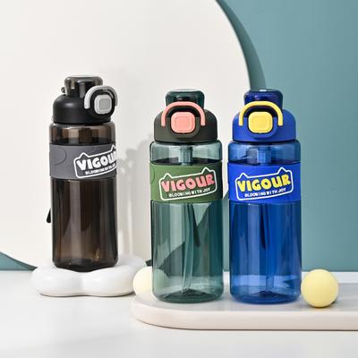 Nuova Tazza Sportiva in Plastica PC Bella Tazza Portatile per Studenti Adulti con Canna da Bere Coperchio a Scatto da Esterno Borraccia Sportiva