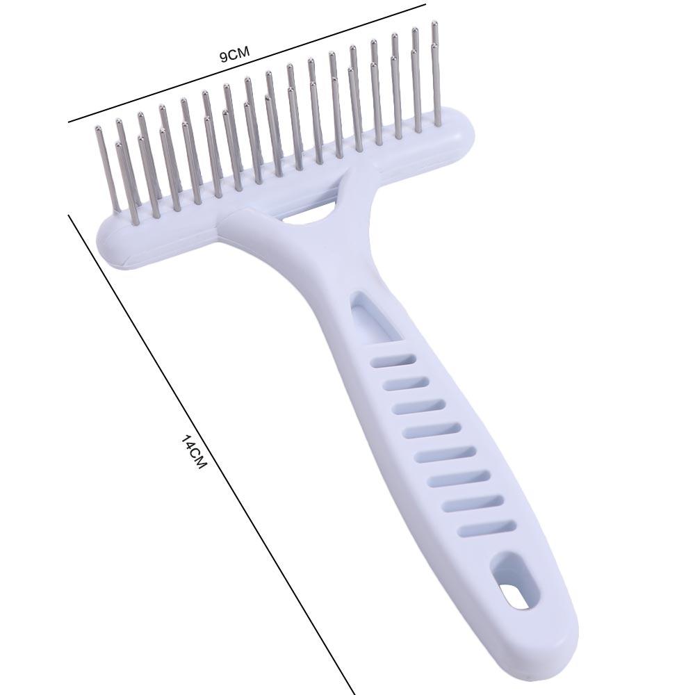 Stainless Steel Dog Needle Row Comb Double Row Dog Hair Fur Shedding Remove  For Dogs Puppy Cats