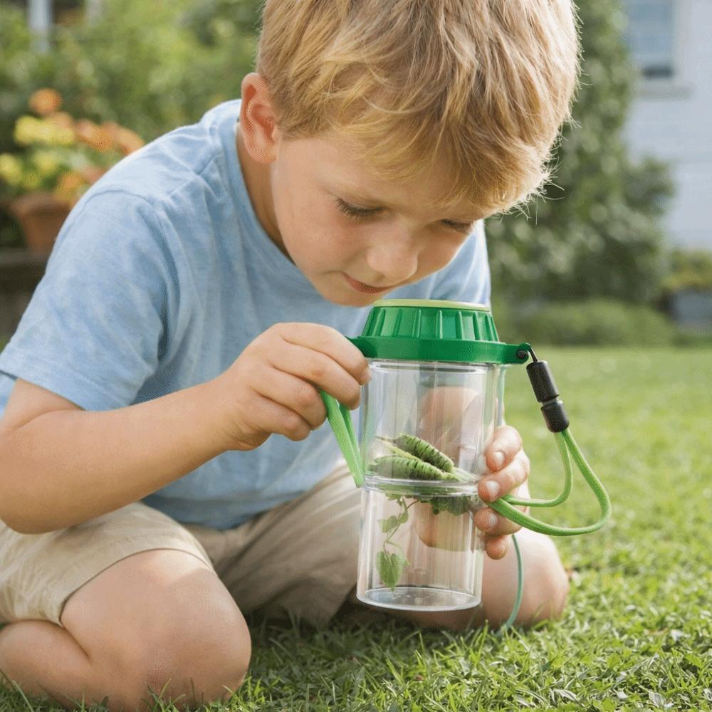 Scalable Insect Observation Box Ventilated Magnifying Butterfly Catcher with Tweezers Non-Slip Bug Container Science Education