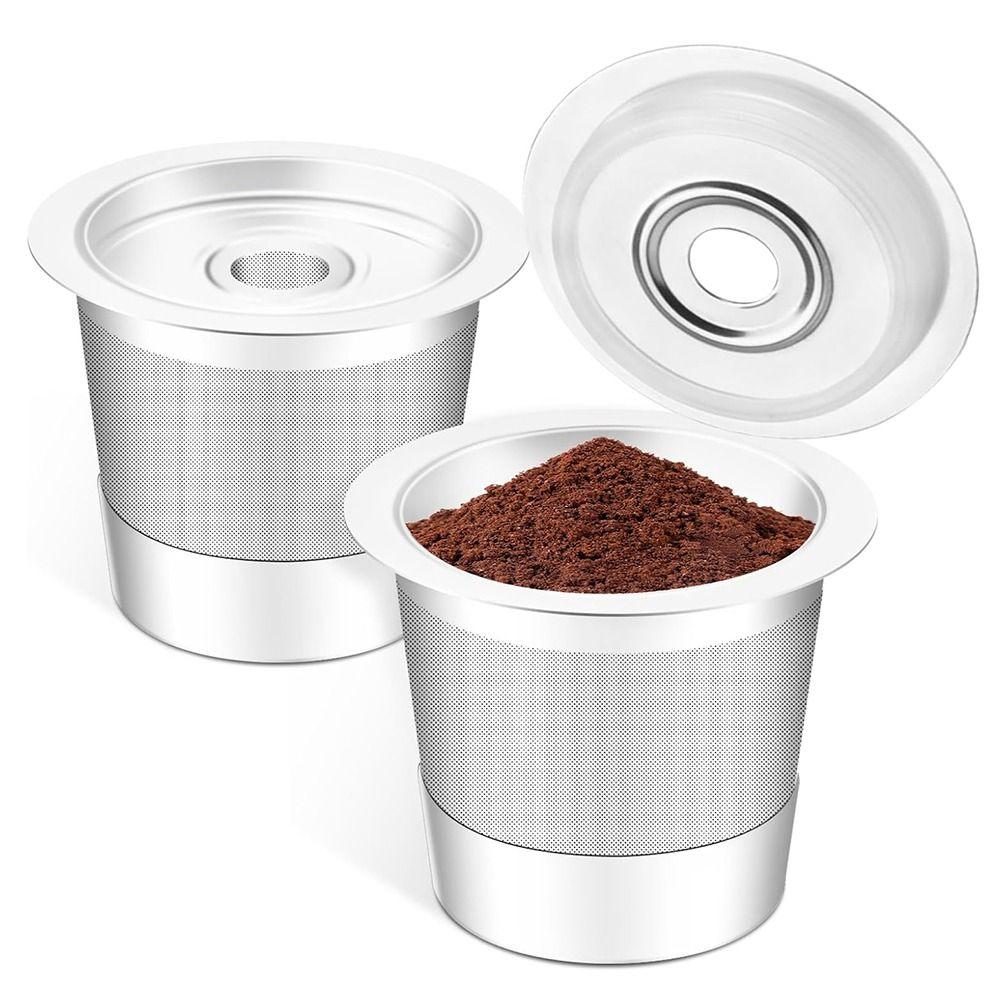 Sturdy Coffee Capsule Cup with Lids Refillable Coffee Pod Easy To Clean Reusable K Cups  Kitchen