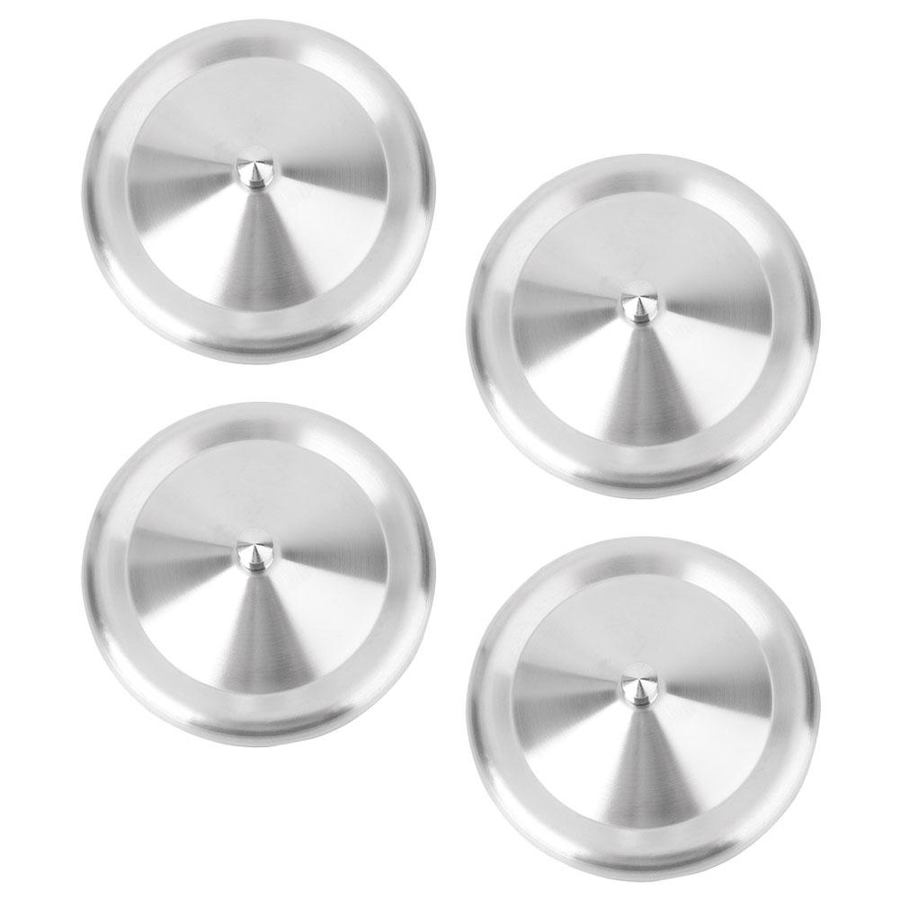 

4pcs Stainless Steel Cup Reusable Sealing Lid For Water Tea Coffee Mug Replacement Universal Round Metal Lid Home Kitchen