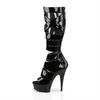 15Cm hollow cross high heel boots slim heel boots fashion trend fish mouth high boots