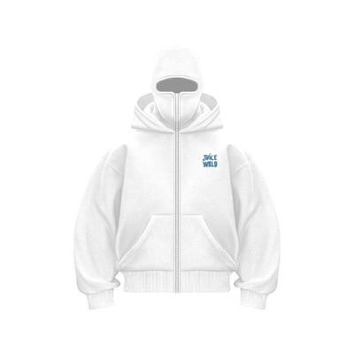 Rapper Juice Wrld Men's Hooded Sweatshirt Retro Long Sleeve Zipper Jacket Three Layer Windproof Pockets Loose Fit